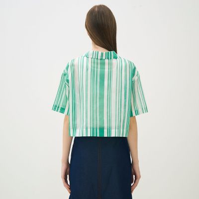シルクコットンランダムストライプ ライトジャケット | maison