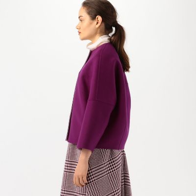 美品】45R つまらなく umii908 ウール×カシミヤ混 膝上コート 22こ470