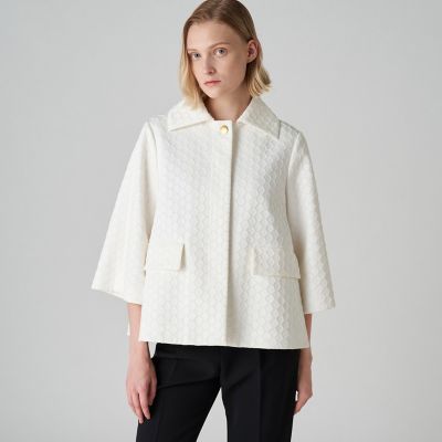 ＜maison TOMORROWLAND＞アイレットドット　Ａラインハーフコート