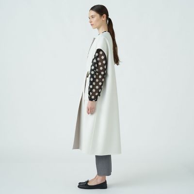 お買い得商品特集 - 販促エクスプレス ウールライトリバー ベルテッドロングジレ | maison トップス