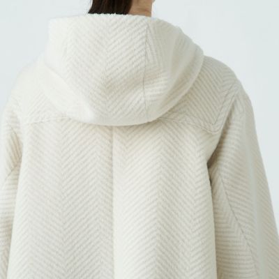 ウールモヘヤヘリンボーン　ダッフルコート