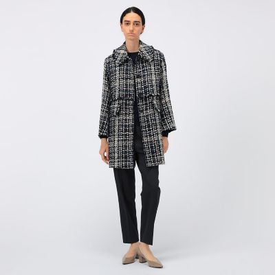 【未使用品✨】トゥモローランドコレクション ファンシーツイードステンカラーコート Smoky quart ステンカラーコート｜トゥモローランド 公式通販