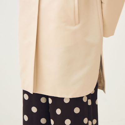 コットンシルクグログラン ノーカラーコート | maison TOMORROWLAND