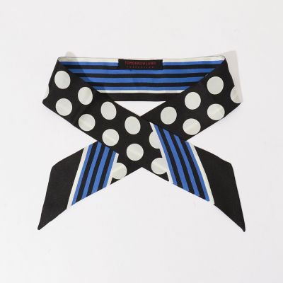パネルシルクドットプリント　スカーフ