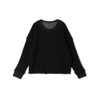 コットンワッフル　クルーネックプルオーバー　ＷＣＫＷ３００９
