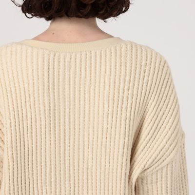 コットンワッフル　クルーネックプルオーバー　ＷＣＫＷ３００９