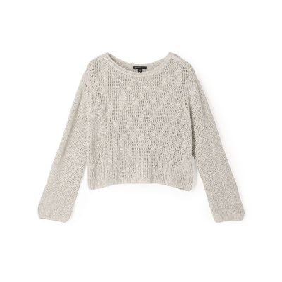 ＜JAMES PERSE (Women/Men)＞コットンリネンオープンワーク　クルーネックプルオーバー　ＷＶＰ３０９３