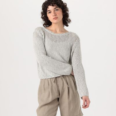 【JAMES PERSE】コットンリネンオープンワーク クルーネックプルオーバー WVP3093 コットンリネンオープンワーク クルーネックプルオーバー