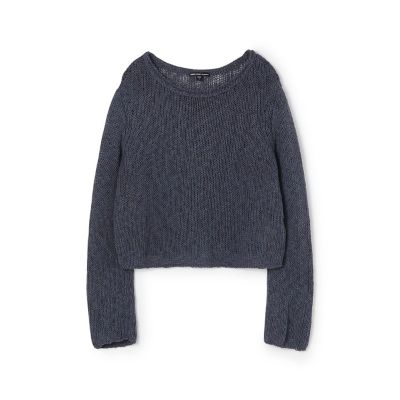 ＜JAMES PERSE (Women/Men)＞コットンリネンオープンワーク　クルーネックプルオーバー　ＷＶＰ３０９３