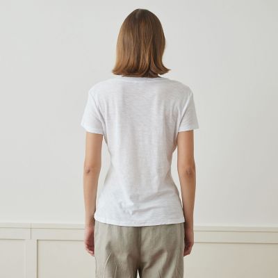 スラブジャージー　ＶネックＴシャツ　ＷＵＡ３６９５