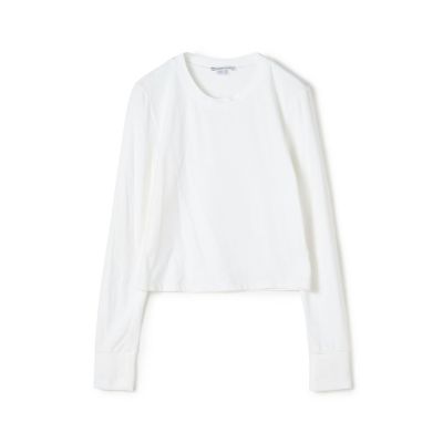 ＜JAMES PERSE (Women/Men)＞コットンポリエステル　クロップドＴシャツ　ＷＭＴＰ３９２５