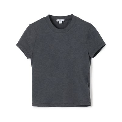 ＜JAMES PERSE (Women/Men)＞コットンポリエステル　クロップドＴシャツ　　ＷＭＴＰ３９２６