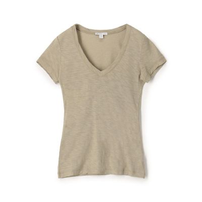＜JAMES PERSE (Women/Men)＞スラブジャージー　ＶネックＴシャツ　ＷＵＡ３６９５