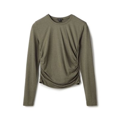 【JAMES PERSE】コットンポリエステルジャージー サイドシャーリングTシャツ WMTP3232 コットンポリエステルジャージー サイドシャーリングTシャツ