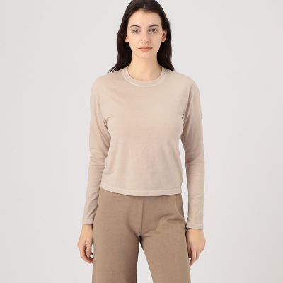 今期新作！TFW49 ベージュ クルーネック プルオーバー　Lサイズ ベーシック クルーネックプルオーバー WLJ3113 | JAMES PERSE