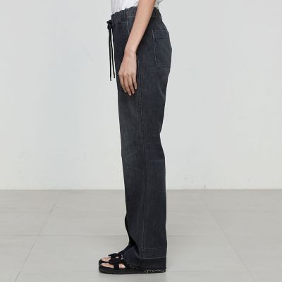 コットンデニム　ドローストリングパンツ　ＷＢＩＤ１０１８