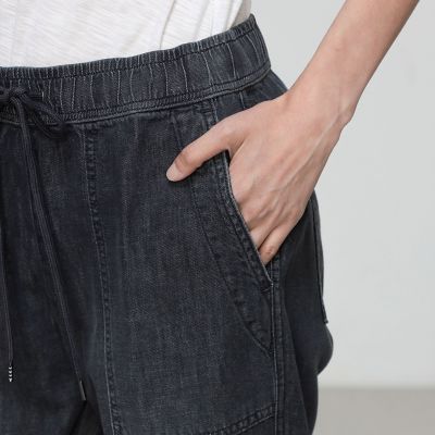 コットンデニム　ドローストリングパンツ　ＷＢＩＤ１０１８
