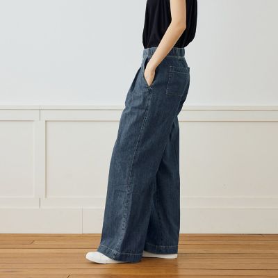 美品 JAMES PERSE ライトウェイトデニム コントラストパンツ きなり ライトウェイトリネン イージーパンツ WKO1958 | JAMES