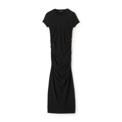 ＜JAMES PERSE (Women/Men)＞コットンポリエステル　サイドシャーリングワンピース　ＷＭＴＰ６９７３
