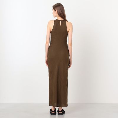美品　JAMES PERSE リネン　エンパイアドレス　ワンピース　長袖 リネンホルターネックマキシドレス WLSL6997 | JAMES PERSE