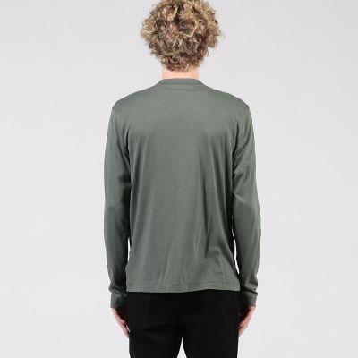 ブラッシュドコットン ヘンリーネックプルオーバー