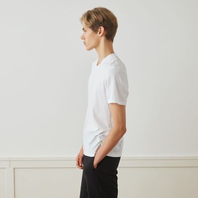 リュクス ジャージーVネックTシャツ MELJ3248 | JAMES PERSE