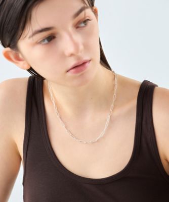 ete bijoux ボールチェーン セミロング ネックレス PT850