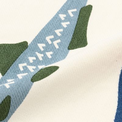フィッシュ　プリント　ウォーヴン　ティータオル（００２８９６４１）