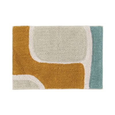 The Conran Shop/ザ・コンランショップ ブロック プリント ブルー&マスタード バスマット(00290524)