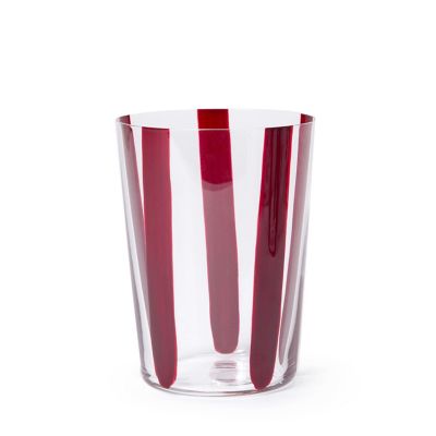 ＜The Conran Shop＞ノバ　タンブラー　５００ｍＬ　バーガンディストライプ（００３５３３５９）