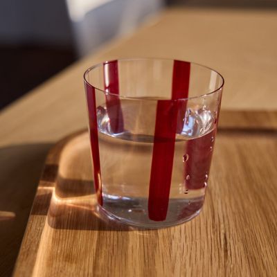 ノバ　タンブラー　３６０ｍＬ　バーガンディストライプ（００３５３４０３）