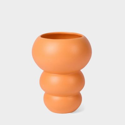 ＜The Conran Shop＞ＴＣＳ．ファミリー　オブ　ベース　スタック　スフィア　フラワーベース　オレンジ（００３５５８２７）