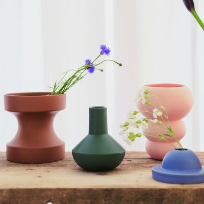 Bronpor スペイン製 デコラティブ花瓶風 ブロンズ装飾 グリーン