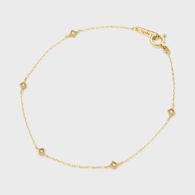 K10ダイヤモンド／ムーンストーンブレスレット（0．01ct