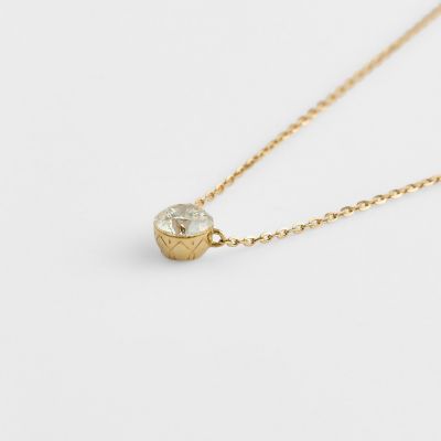k18 ダイヤモンドネックレス ベゼル ダイヤモンド ネックレス 0.3ct – BANYAN （バンヤン）