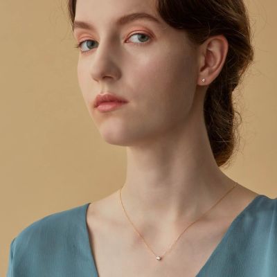 K18ダイヤモンドネックレス（0．3ct） | agete/アガット