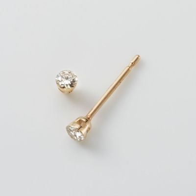 ＜agete＞Ｋ１０ダイヤモンドピアス（０．０４ｃｔ）