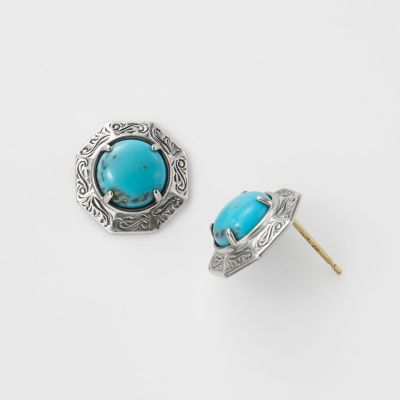 シルバーターコイズピアス
