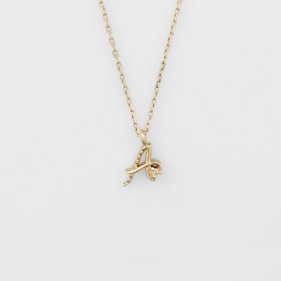 ＜agete＞《ＷＥＢ限定》イニシャルＡ／Ｋ１０ダイヤモンドネックレス