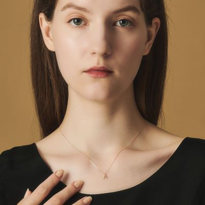 WEB限定》イニシャルA／K10ダイヤモンドネックレス | agete