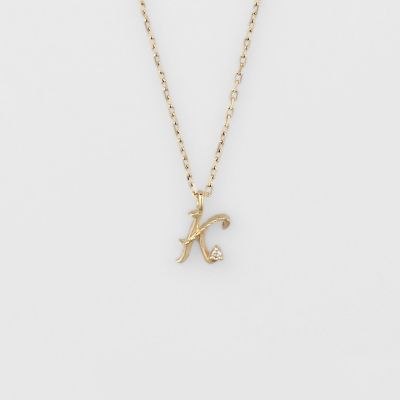 ＜agete＞《ＷＥＢ限定》イニシャルＫ／Ｋ１０ダイヤモンドネックレス