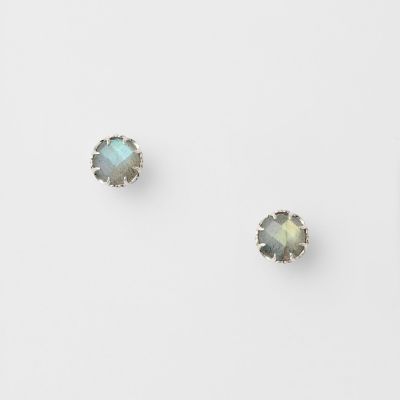 ＜agete＞シルバーラブラドライトピアス