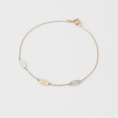 ＜agete＞Ｋ１０／シルバーブレスレット