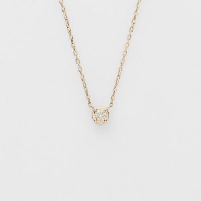 ＜agete＞Ｋ１０ダイヤモンドネックレス（０．０３ｃｔ）