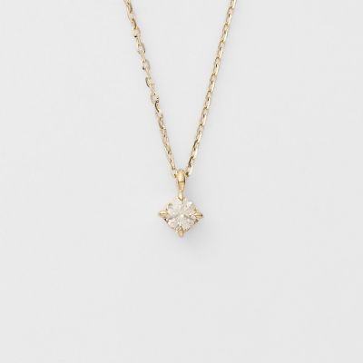 ＜agete＞Ｋ１０ダイヤモンドネックレス（０．０７ｃｔ）