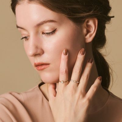 agete classic リング　14K YG オパール　パール　アンティーク agete classic リング14K YG オパールパールアンティーク