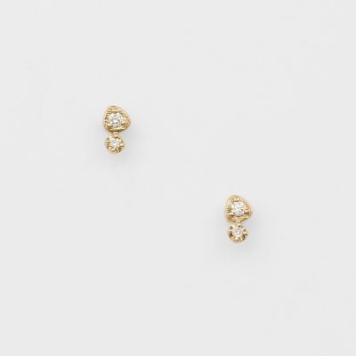 ＜agete＞Ｋ１０ダイアモンドピアス（０．０２ｃｔ）