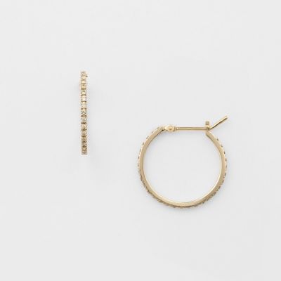＜agete＞Ｋ１０ダイヤモンドピアス（Ｌ）／（０．１８ｃｔ）