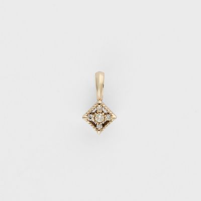 ＜agete＞Ｋ１０ダイヤモンドチャーム（０．０３ｃｔ）
