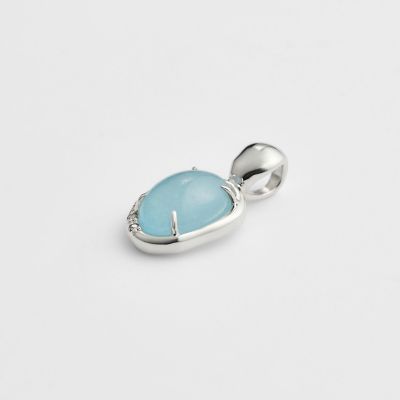 ＜３月誕生石＞シルバーアクアマリンチャーム